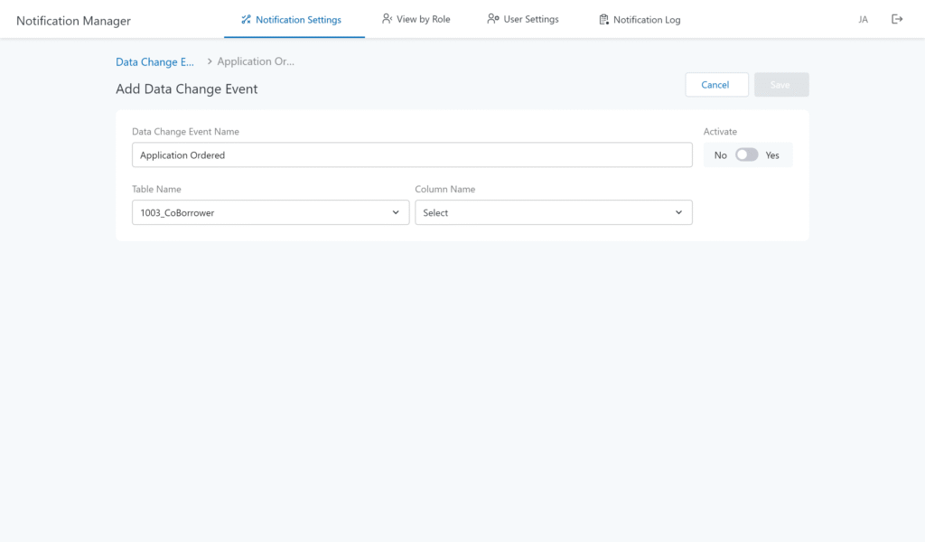 NM-Admin – Add Data Change Event 5